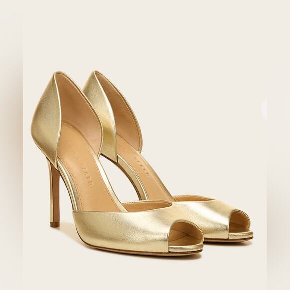 Veronica Beard Shoes - VERONICA BEARD NWOT/NWOB Gadot Gold Peep Toe Pumps Size 8.5 Heels $395 MSRP NYE